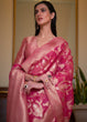 Load image into Gallery viewer, Hot Pink Two Tone Handloom Woven Organza Silk Saree Clothsvilla