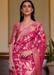Load image into Gallery viewer, Hot Pink Two Tone Handloom Woven Organza Silk Saree Clothsvilla