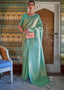 Bermuda Teal Green Soft Handloom Weave Kanjivaram Silk Saree : Festival Edition Clothsvilla