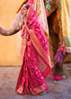 Load image into Gallery viewer, Peony Pink Handloom Weave Soft Banarasi Silk Saree Clothsvilla