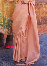 Load image into Gallery viewer, Light Coral Pink Soft Handloom Weave Kanjivaram Silk Saree Clothsvilla