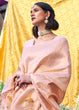 Load image into Gallery viewer, Blush Pink Soft Handloom Weave Kanjivaram Silk Saree Clothsvilla