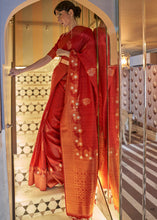 Load image into Gallery viewer, Rufous Red Copper Zari Woven Tussar Silk Saree Clothsvilla