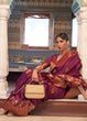 Load image into Gallery viewer, Jam Purple Copper Zari Woven Tussar Silk Saree Clothsvilla