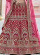 Load image into Gallery viewer, Cerise Pink Velvet Lehenga Choli Having Heavy Embroidery &amp; Hand work: Bridal Edition Clothsvilla