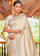 Load image into Gallery viewer, Ivory White Woven Kanjivaram Saree:Limited Edition Clothsvilla