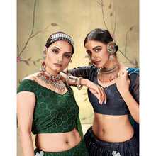 Load image into Gallery viewer, Gable Green Lehenga Choli in Georgette Fabrics with Mukesh Work ClothsVilla