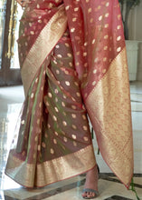 Load image into Gallery viewer, Hibiscus Purple Zari Woven Organza Silk Saree Clothsvilla