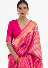 Load image into Gallery viewer, Magenta Pink Kanjivaram Soft Woven Silk Saree Clothsvilla