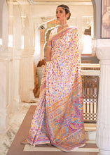 Load image into Gallery viewer, Blush Pink Banarasi Jamawar Woven Silk Saree Clothsvilla