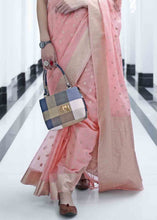 Load image into Gallery viewer, Rose Pink Woven Designer Silk Saree Clothsvilla