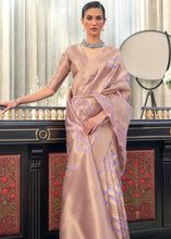 Load image into Gallery viewer, Moderate Purple Lehariya Handloom Weaving Organza Silk Saree Clothsvilla