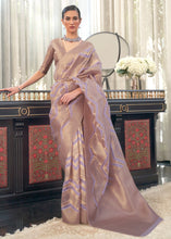 Load image into Gallery viewer, Moderate Purple Lehariya Handloom Weaving Organza Silk Saree Clothsvilla