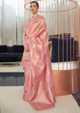 Load image into Gallery viewer, Shades Of Pink Lehariya Handloom Weaving Organza Silk Saree Clothsvilla