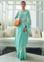 Load image into Gallery viewer, Shades Of Blue Lucknowi Chikankari Weaving Silk Saree Clothsvilla