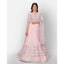 Baby Pink Thread and Foil Mirror Cutwork Lehenga choli ClothsVilla