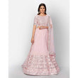 Load image into Gallery viewer, Baby Pink Thread and Foil Mirror Cutwork Lehenga choli ClothsVilla