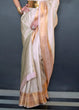 Load image into Gallery viewer, Daisy White Woven Soft Silk Saree Clothsvilla