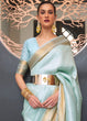Load image into Gallery viewer, Baby Blue Woven Soft Silk Saree Clothsvilla
