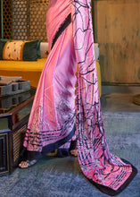 Load image into Gallery viewer, Taffy Pink Designer Satin Crepe Printed Saree Clothsvilla