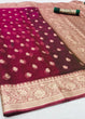 Load image into Gallery viewer, Hibiscus Purple Zari Woven Organza Silk Saree Clothsvilla