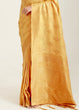 Load image into Gallery viewer, Poppy Golden Zari Butta Woven Banasari Silk Saree Clothsvilla