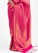 Load image into Gallery viewer, Magenta Pink Kanjivaram Soft Woven Silk Saree Clothsvilla