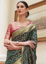 Load image into Gallery viewer, Opal Green Handloom Patola Weave Silk Saree Clothsvilla