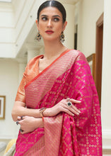 Load image into Gallery viewer, Magenta Pink Handloom Patola Weave Silk Saree Clothsvilla