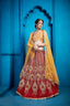 Awesome  Red & Yellow Lehenga Choli With Sequence, Thread Work For Party Wear Clothsvilla
