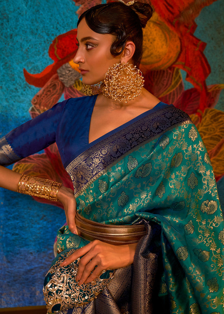 Mayuri Peacock Blue Soft Silk Saree by UmaBedi977 on DeviantArt