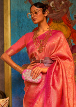 Load image into Gallery viewer, Shades Of Pink Zari Woven Soft Silk Saree Clothsvilla