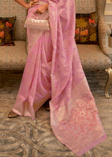 Load image into Gallery viewer, Vivid Pink Handloom Woven Silk Saree with Sequins work Clothsvilla