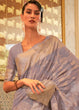 Load image into Gallery viewer, Light Purple Handloom Woven Silk Saree with Sequins work Clothsvilla