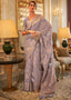 Light Purple Handloom Woven Silk Saree with Sequins work Clothsvilla