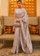 Load image into Gallery viewer, Rhinoceros Grey Handloom Woven Silk Saree with Sequins work Clothsvilla