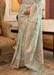 Load image into Gallery viewer, Mint Green Handloom Woven Silk Saree with Sequins work Clothsvilla