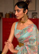 Load image into Gallery viewer, Powder Blue Kashmiri Handloom Weaving Silk Saree Clothsvilla
