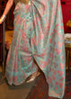 Load image into Gallery viewer, Powder Blue Kashmiri Handloom Weaving Silk Saree Clothsvilla