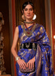 Load image into Gallery viewer, Admiral Blue Woven Banarasi Silk Saree with Tassels on Pallu Clothsvilla