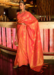 Load image into Gallery viewer, Soda Orange Handloom Woven Banarasi Silk Saree Clothsvilla