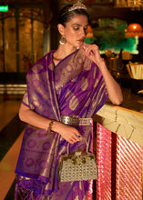 Load image into Gallery viewer, Lollipop Purple Handloom Woven Banarasi Silk Saree Clothsvilla