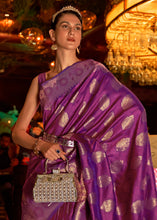 Load image into Gallery viewer, Lollipop Purple Handloom Woven Banarasi Silk Saree Clothsvilla