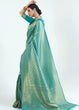 Load image into Gallery viewer, Teal Blue Woven Kanjivaram Silk Saree : Limited Edition Clothsvilla