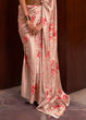 Load image into Gallery viewer, Shades Of Brown Floral Printed Satin Crepe Saree Clothsvilla