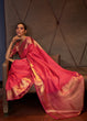 Load image into Gallery viewer, Shades Of Red Handloom Woven Banarasi Silk Saree Clothsvilla