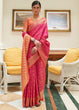 Load image into Gallery viewer, Hot Pink Zari Woven Patola Silk Saree Clothsvilla