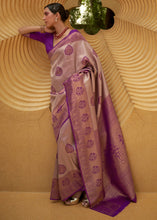 Load image into Gallery viewer, Shades Of Purple Two Tone Woven Silk Saree Clothsvilla