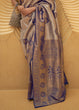 Load image into Gallery viewer, Shades Of Blue Two Tone Woven Silk Saree Clothsvilla