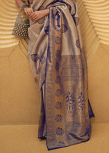 Load image into Gallery viewer, Shades Of Blue Two Tone Woven Silk Saree Clothsvilla